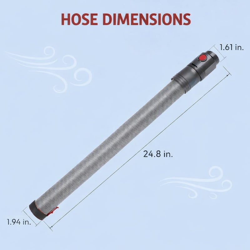 First4spares Upgraded First4spares Stretch Hose Attachment Compatible With Dyson Models DC40 DC41 DC65 UP13 UP14 UP20 Upright Vacuum Cleaners Grey/Red - Image 3